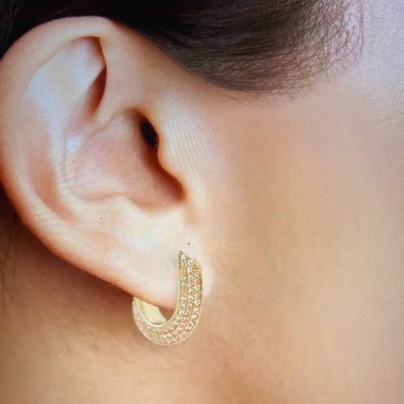 Beatutiful Kate Spade gold earrings with CZs $49 Raise the Bar by Kate Spade - Picture 3 of 4